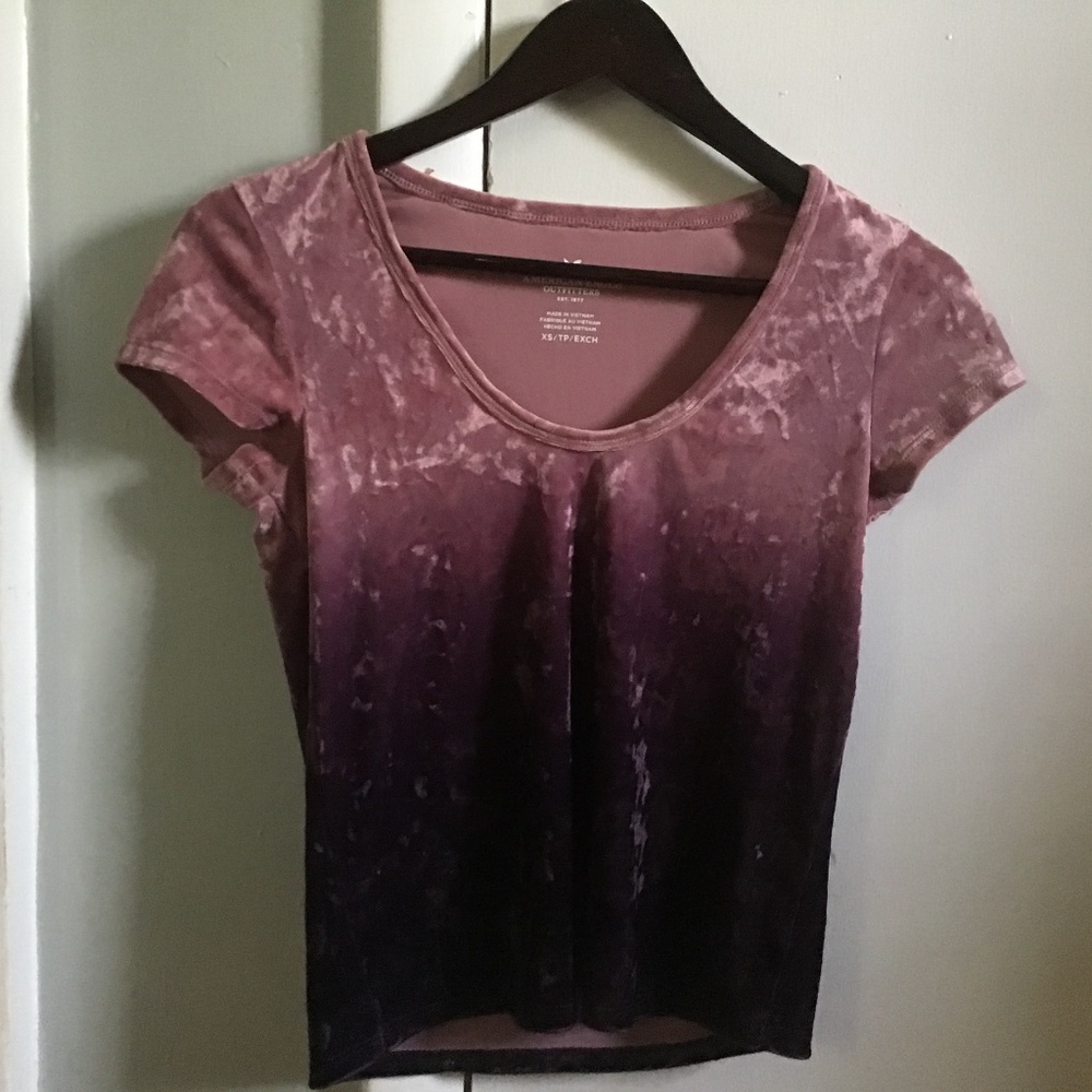 Velvet ombré AE top